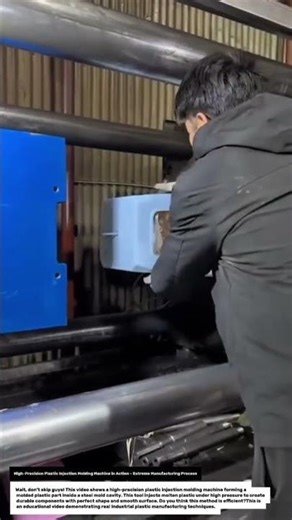 High-Precision Plastic Injection Molding Machine in Action – Extreme Manufacturing Process.