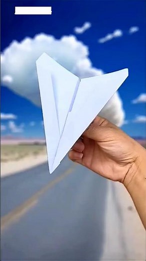 Fastest flying triangle jet plane 🤗✈️ , easiest paper airplane , best plane tutorial #shorts #paper