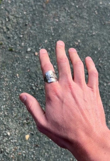 Making a full spoon ring! 🥄💍 #fyp #trending #jewelry