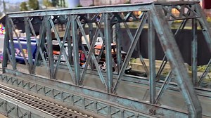 Modern freight train , graffiti is factory done Lionel | Lower Susquehanna Valley Modular Railroaders