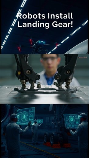 Robots Install Landing Gear: Precision Aircraft Assembly | PART-06