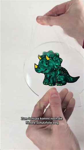 DIY Dino Nachtlampe mit Window Color basteln