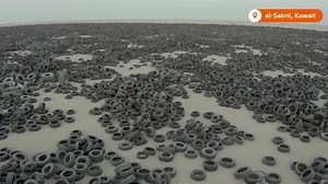 Kuwait starts to recycle massive tyre graveyard