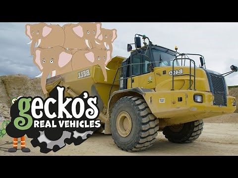 Gecko and The Dump Truck - Gecko's Real Vehicles | Educational Videos for Kids