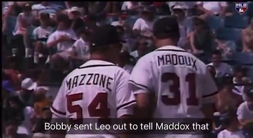 When Bobby Cox sent Leo Mazzone to the mound so Greg Maddux could tell him he wasn’t walking Luis Gonzalez. “Give me two pitches.” Two pitches later, pop-up to Chipper Jones. Unreal Via Baseballgreatestmoments | Atlanta Braves Chop Live