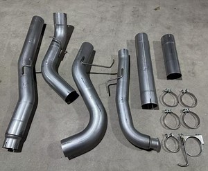 [Hot Item] 5" Aluminized Steel Downpipe Back Exhaust for 2011-2015 GM 6.6L Duramax Lml with V Band Clamps