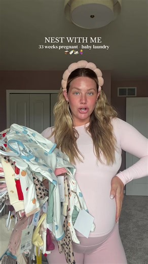 Baby Laundry Prep: Nesting at 33 Weeks Pregnant