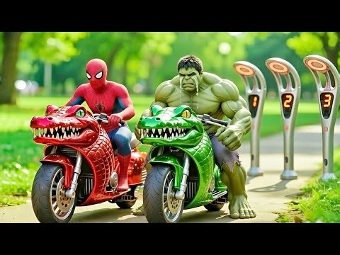 Spiderman vs hulk TERRIFYING RACE BATTLE 🕷️💚