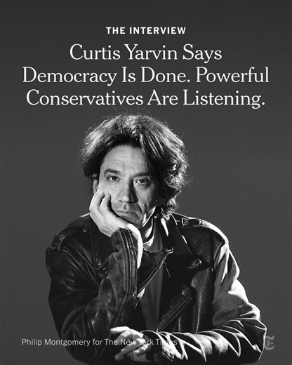 Curtis Yarvin’s extreme political ideas were once dismissed as fringe. Now, as President-elect Trump returns to the White House, some of the most powerful people in the U.S. are listening. Read or listen to The Interview. https://nyti.ms/4gWpJVp | The New York Times