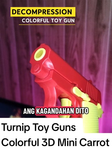 Turnip Toy Guns: Colorful 3D Mini Carrot Models