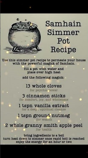 🌙 Samhain Simmer Pot Recipe 🖤