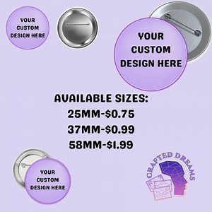 Custom Full Color Button Pins! - Etsy