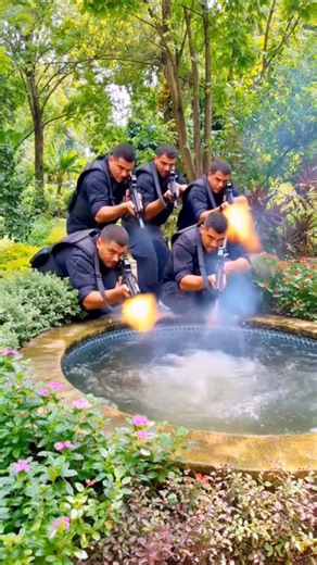 You found the safest garden in the world. 🏡⚡ Smooth level 1000! "#military #survival #hiddendoor"