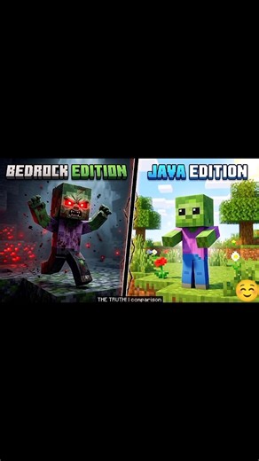 Bedrock Baby Zombie VS Java Baby Zombie ||Minecraft short