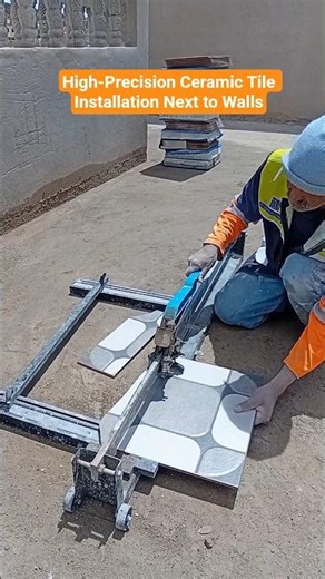 High-Precision Ceramic Tile Installation Next to Walls