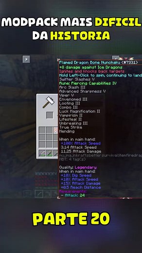 A arma mais forte do Minecraft RLCraft Dregora — como conseguir