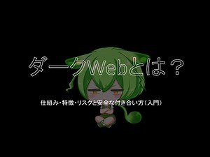 ホワイトハッカーによるダークウェブ解説
