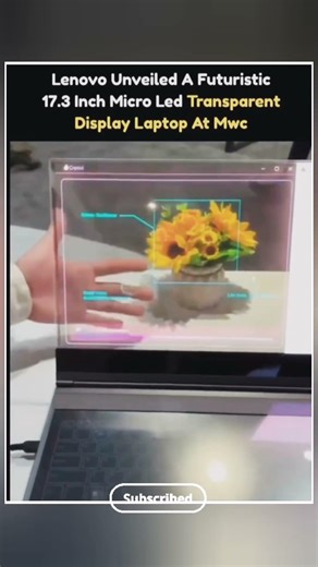 Lenovo’s 🔥 Transparent Laptop Concept Looks Like Sci-Fi Come to Life #shorts #lenovo #technology