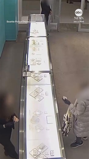 Video released this week by Seattle police as part of an ongoing investigation shows a suspect who attempted to steal a bracelet worth $27,000 from a Tiffany’s store back in January. A security guard managed to get the bracelet off the suspect's wrist as he ran out of the store. https://abcnews.visitlink.me/q6DrPi | ABC News