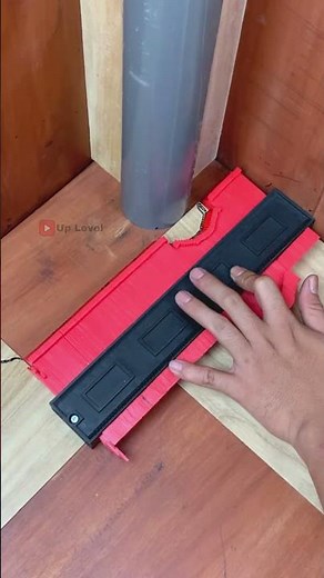 How to Cut Flooring Around Pipes Using a Contour Gauge – Super Easy DIY Hack! #flooring #diytools