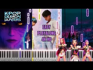 TOP 3 KPop Demon Hunters Songs Piano - Playalong 4k HD Tutorial Easy + Notes. Compilation