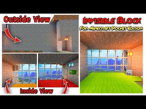 How To Download One Way Glass Mod In Mcpe | Invisible Block Mod For Minecraft Pe | Devay Gaming