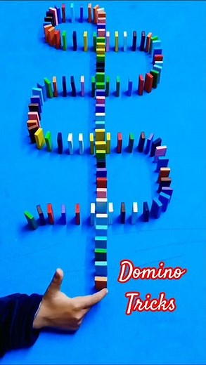 Satisfying Domino Tricks You Must See! ✨ A Logical Chain ✨ #shorts #domino #tricks #chainreaction