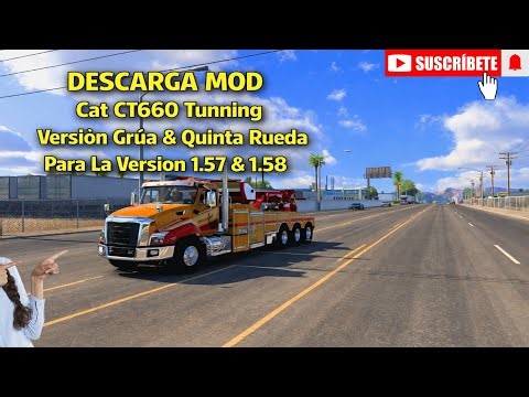 ✅ Mod Review Of The Best CAT CT660 Tunning By @ponceliongaming6830 For ATS Version 1.57 & 1.58 ✅..