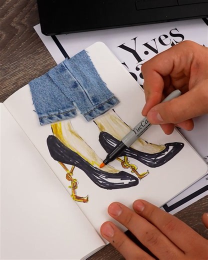 Sketchbook design using old jeans 👖 | Magic Hands Creations