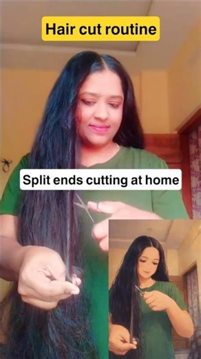 𝗦𝗽𝗹𝗶𝘁 𝗲𝗻𝗱𝘀 𝗰𝘂𝘁𝘁𝗶𝗻𝗴 𝗮𝘁 𝗵𝗼𝗺𝗲@Snehamilky#splitends #haircut #haircutting #shorts #viral #hairgrowthtips