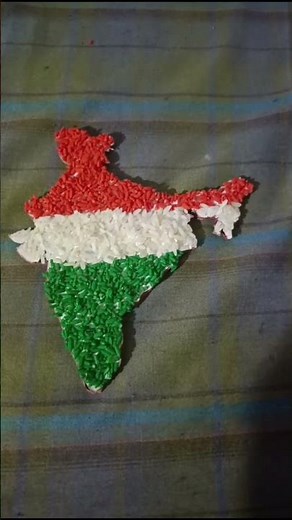 Republic day Craft | Republic day drawing | Republic day song | India map making with rice | DIY
