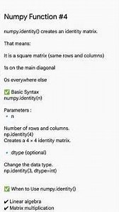 NumPy identity() Explained | Identity Matrix in Python