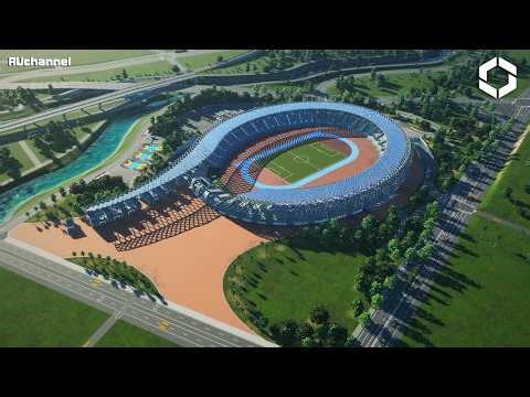 No More Box Stadiums! Curved Arena Construction | Cities Skylines 2 | Qingling Island EP18