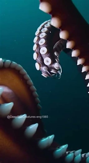Bigger than Giant Squid. Hooks instead of suckers 🦑👁️ #colossalsquid #deepsea #AI