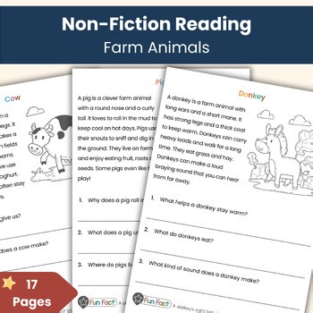 Non-Fiction Reading | Farm Animals | Short Texts and Questions