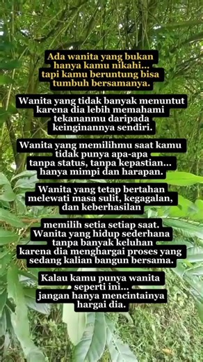 #WanitaBaik #Kesetiaan #fyp #KebijaksanaanHubungan #HatiBersyukur #WanitaKuat #ImpianPasangan