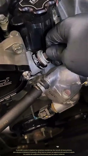 Procédure de remplacement du raccord standard par un raccord plus robuste.