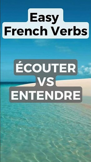 Easy French verbs - Ecouter vs Entendre #shorts