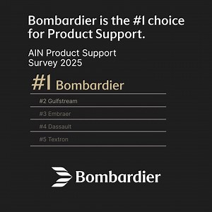 In the latest 2025 AIN and Pro Pilot surveys, Bombardier is ranked #1 in Product Support. With every mission, we deliver the performance, reliability, and support operators count on. | Bombardier