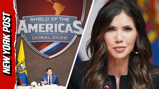 Special envoy Kristi Noem takes a seat at the 'Shield of the Americas' table as Rubio launches Latin America cartel coalition