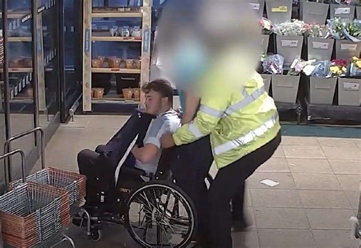 Robber posed as wheelchair user to steal beer then attacked security guard