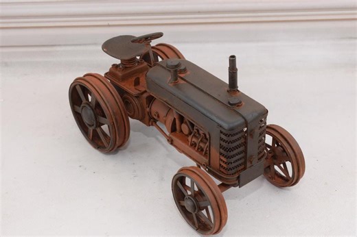 Vintage Metal Model Tractor: Rustic Farmhouse Decor (6.69x11.02x6.30 Inches) - Etsy