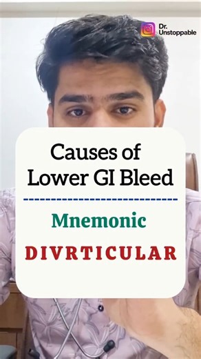 Dr Unstoppable | Medical Educator | Health Creator on Instagram: "Causes of Lower GI Bleed #medicalreels #doctorexplains #doctorcontent #futuredoctor #medicaleducation Doctor, Medical student, Future Doctor, wannabe Doctor"