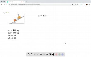 Two blocks, with masses 4.00  kg and 8.00  kg, are connected by a string and slide down a 30.0^∘ inclined plane (Fig. P5.96). The coefficient of kinetic friction between the 4.00  kg block and the plane is 0.25 ; that between the 8.00  kg block and the plane is 0.35 . Calculate (a) the acceleration of each block and (b) the tension in the string. (c) What happens if the positions of the blocks are reversed, so that the 4.00  kg block is uphill from the 8.00  kg block? | Numerade