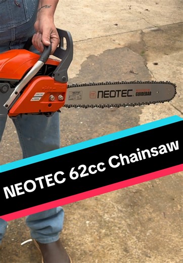 NEOTEC 20” 62cc Chainsaw. This thing RIPS! Y’all click that link and check it out. #neotec #chainsaw #saw #spring #trees