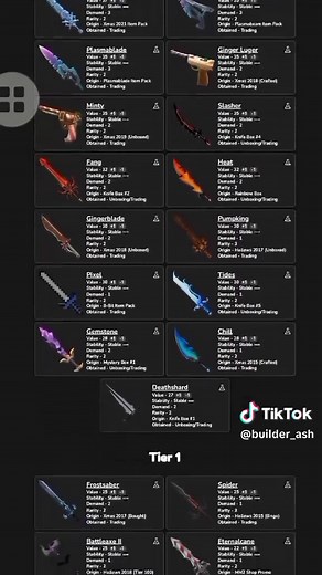 MM2 Supreme Value List Part 1