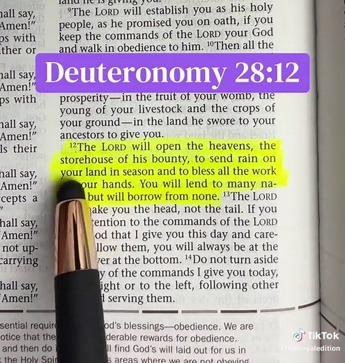 Biblical Insight: Deuteronomy 28:12 Explained