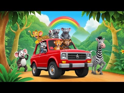Wheels on the Jumpy Jeep | Adventure Song for Kids 🚙🎵🌴