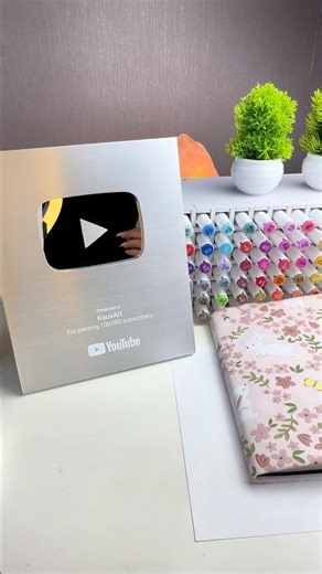 My YouTube Silver Play Button Finally Arrived! 🥹✨ #art #sticker #diy #silverbutton #thankyou