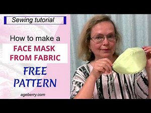Sewing tutorial on making a face mask from fabric plus a free mask pattern